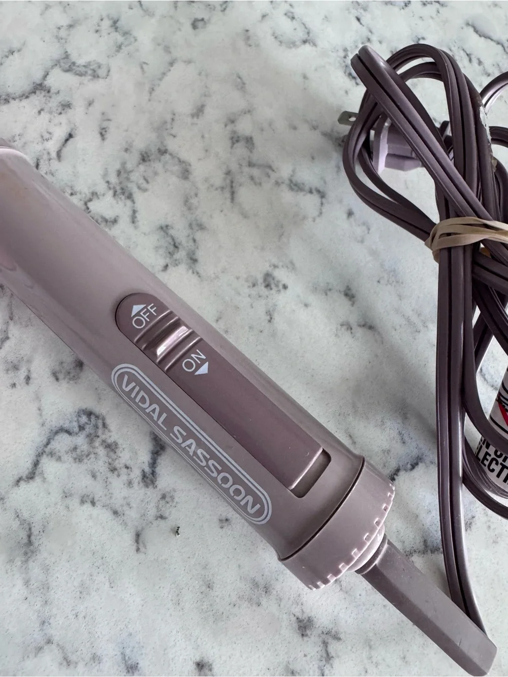 Vintage! Vidal Sassoon Mauve Pink Electric Small Barrel Hot Air Brush